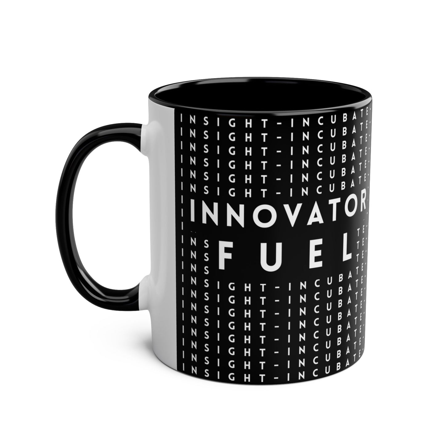 Inspirational Two-Tone Coffee Mug - 'Innovator Fuel' | 11oz