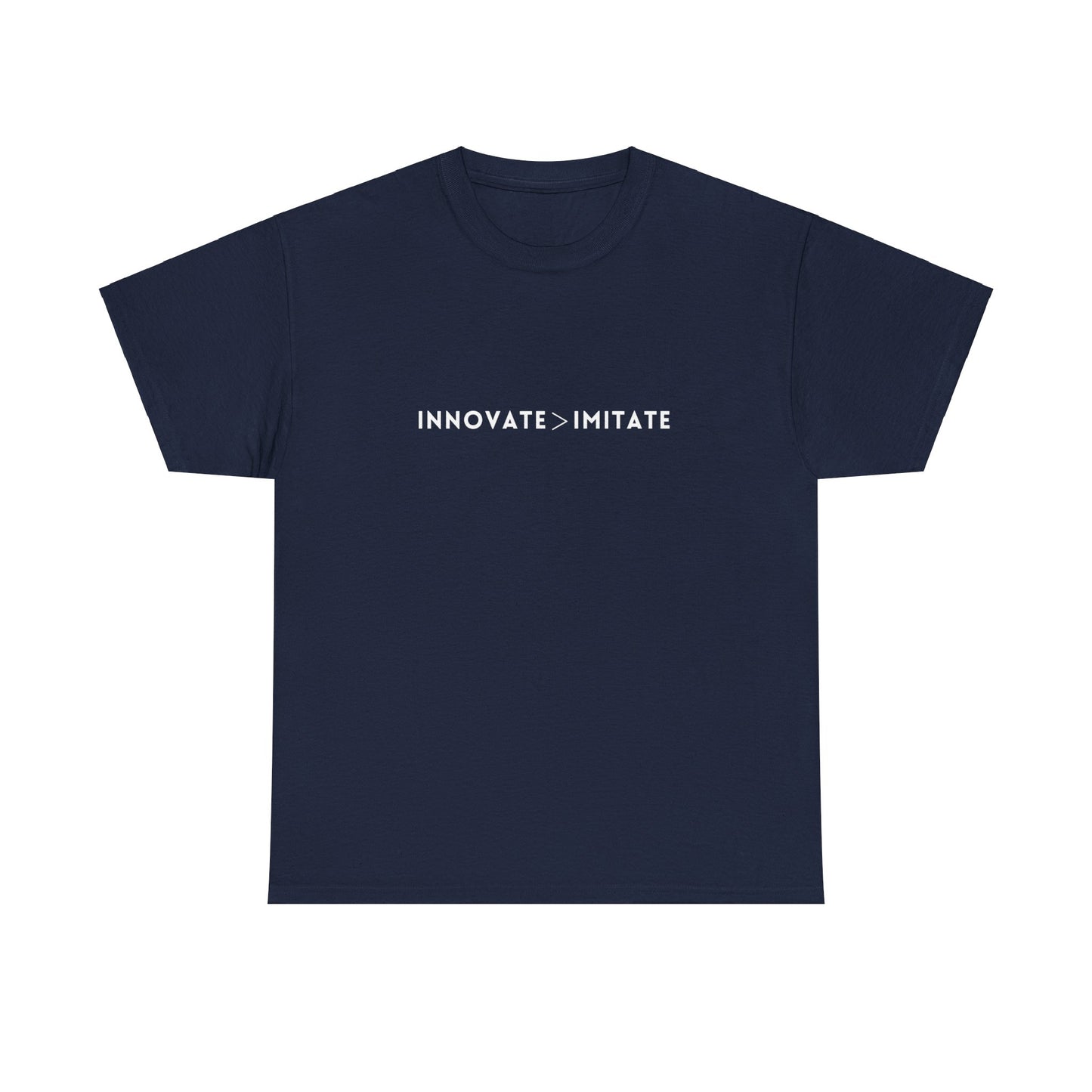 Inspirational Unisex Heavy Cotton Tee - Innovate > Imitate