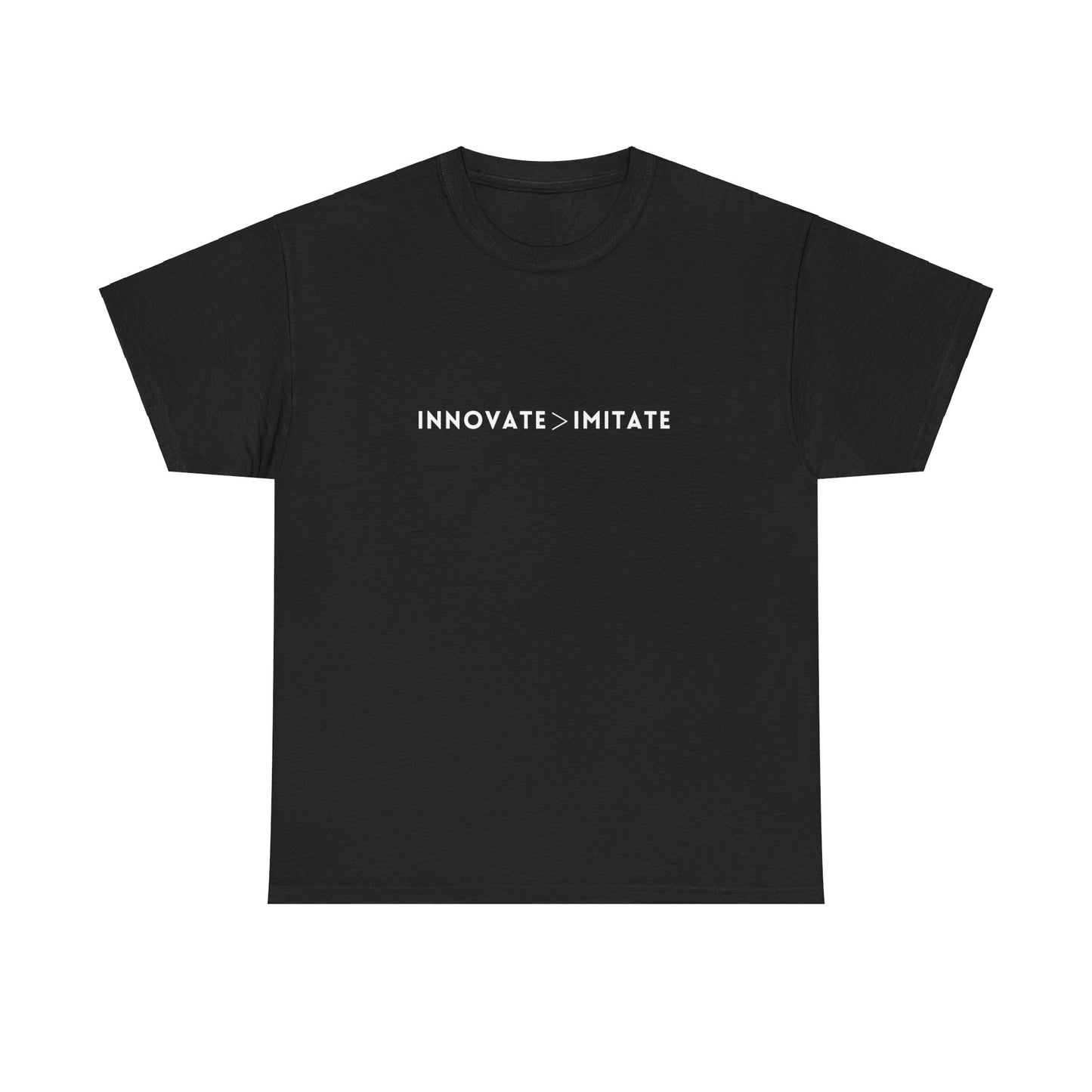 Inspirational Unisex Heavy Cotton Tee - Innovate > Imitate