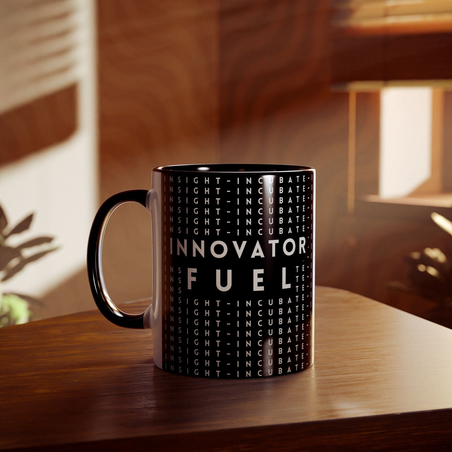 Inspirational Two-Tone Coffee Mug - 'Innovator Fuel' | 11oz