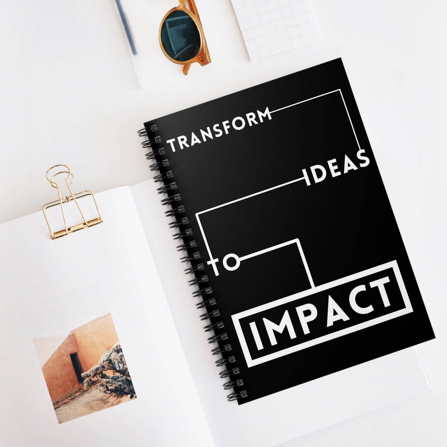 Transform Ideas to Impact Spiral Notebook - Ruled Line Journal for Creative Minds