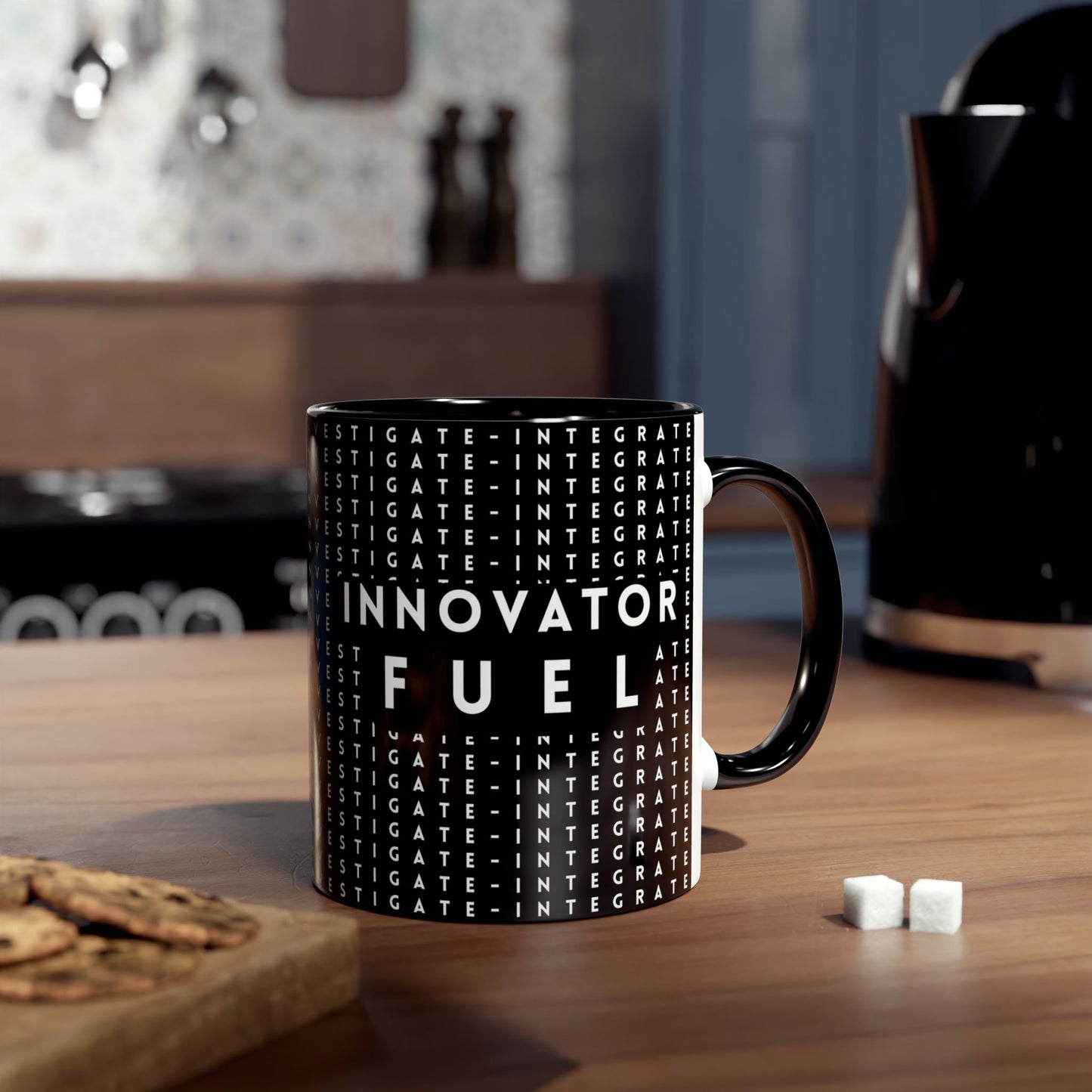 Inspirational Two-Tone Coffee Mug - 'Innovator Fuel' | 11oz