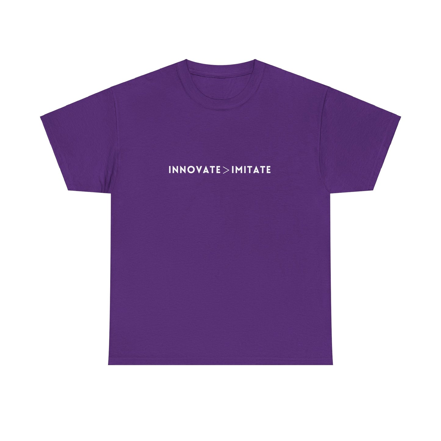 Inspirational Unisex Heavy Cotton Tee - Innovate > Imitate