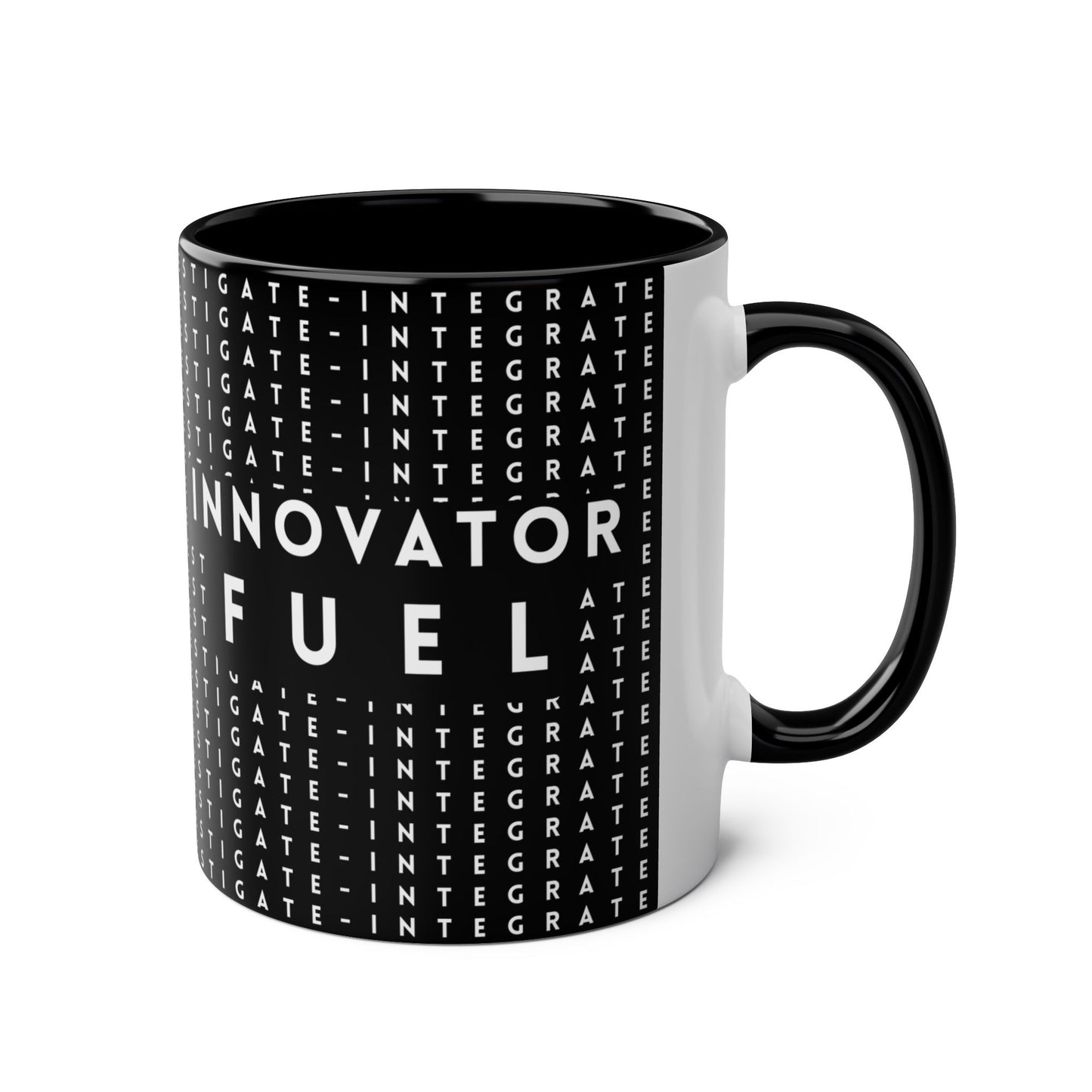 Inspirational Two-Tone Coffee Mug - 'Innovator Fuel' | 11oz