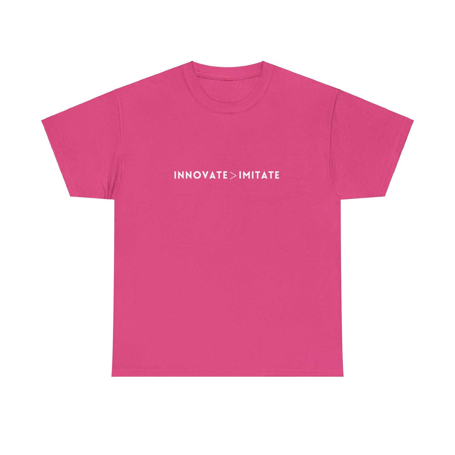 Inspirational Unisex Heavy Cotton Tee - Innovate > Imitate